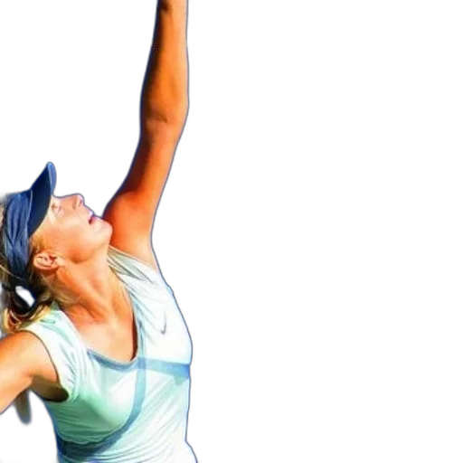 photorealistic, female, tennis, player transparent PNG cut-out