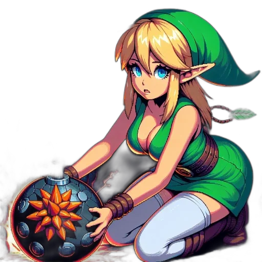 weapon, food, staff, pixel art transparent PNG cut-out