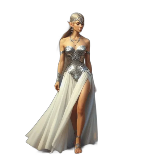 dress, jewelry, concept art, fantasy art transparent PNG cut-out