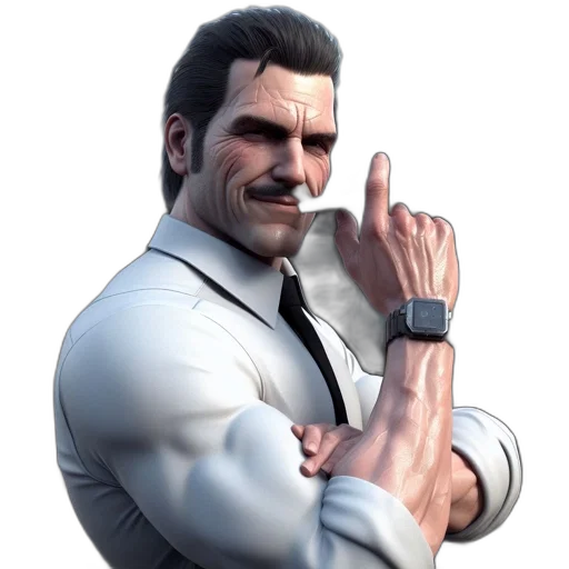 jacket, weapon, staff, face transparent PNG cut-out
