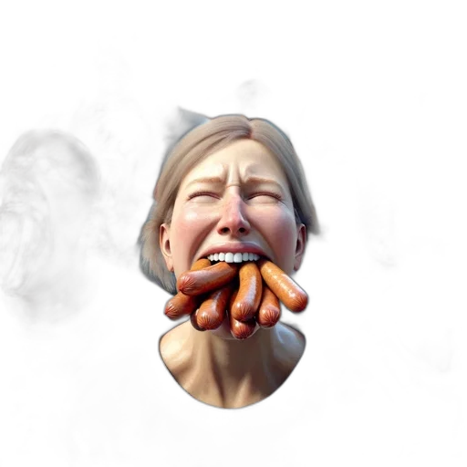 food, face, creature, animal transparent PNG cut-out