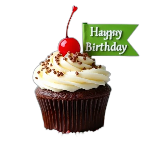 chocolate, cupcake, swirl, white transparent PNG cut-out