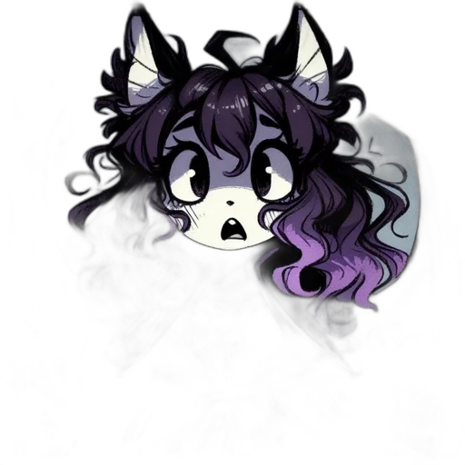 creature, mask, staff, hair transparent PNG cut-out