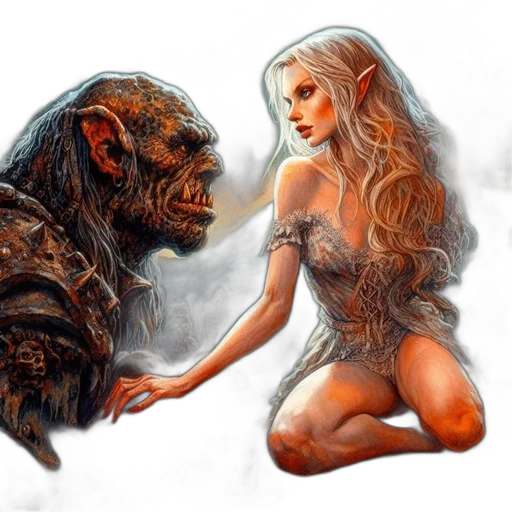 creature, fantasy art, concept art, comic book art transparent PNG cut-out