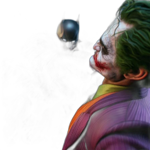 face, comic book art, concept art, photorealistic transparent PNG cut-out