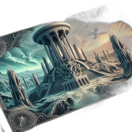fantasy art, concept art, watercolor, underwater transparent PNG cut-out