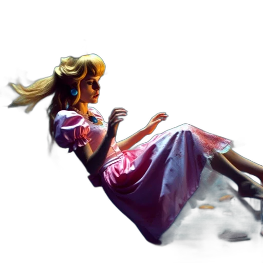 dress, concept art, 3d render, pixel art transparent PNG cut-out