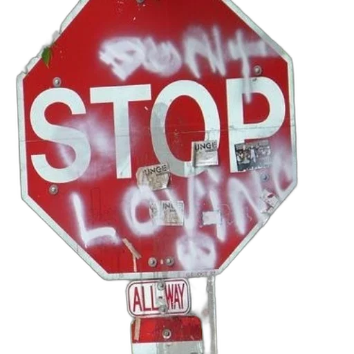 jewelry, stop, sign, graffiti transparent PNG cut-out