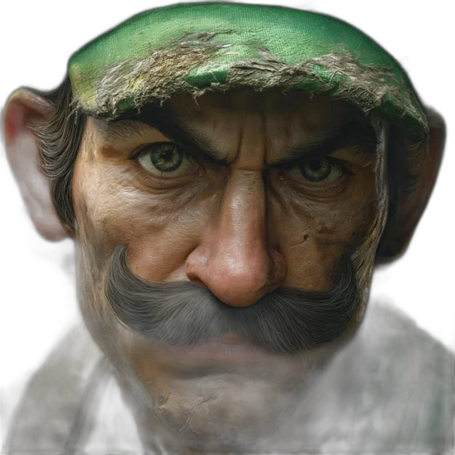 face, mask, hat, staff transparent PNG cut-out