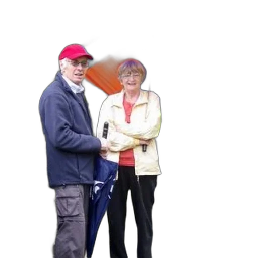 umbrella, staff, jacket, hat transparent PNG cut-out
