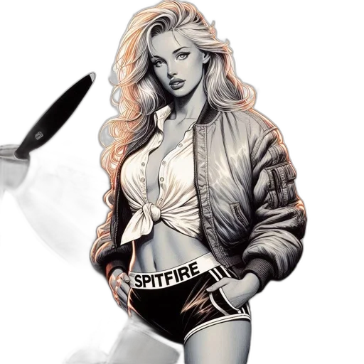 jacket, comic book art, concept art, cartoon transparent PNG cut-out