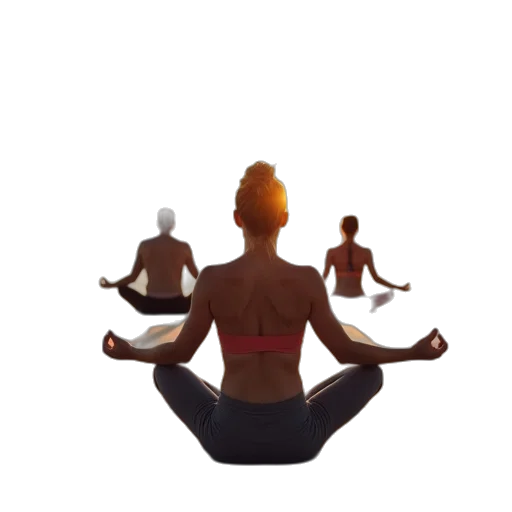 concept art, 3d render, pixel art, yoga transparent PNG cut-out