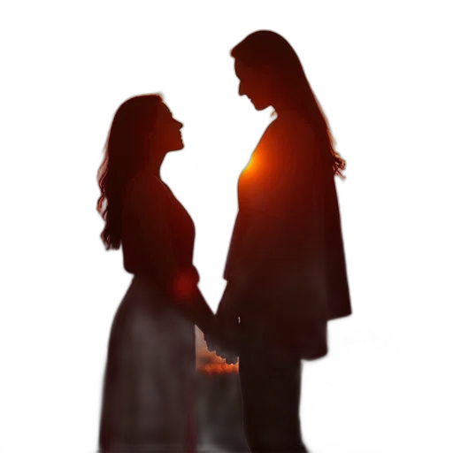 concept art, sunset, fire, forest transparent PNG cut-out