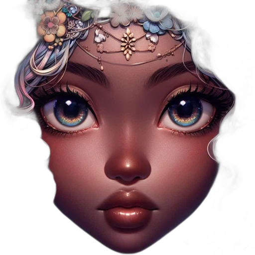 face, crown, jewelry, mask transparent PNG cut-out