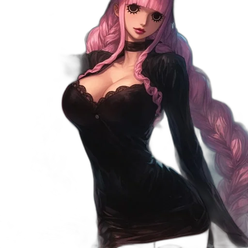 dress, face, hair, creature transparent PNG cut-out