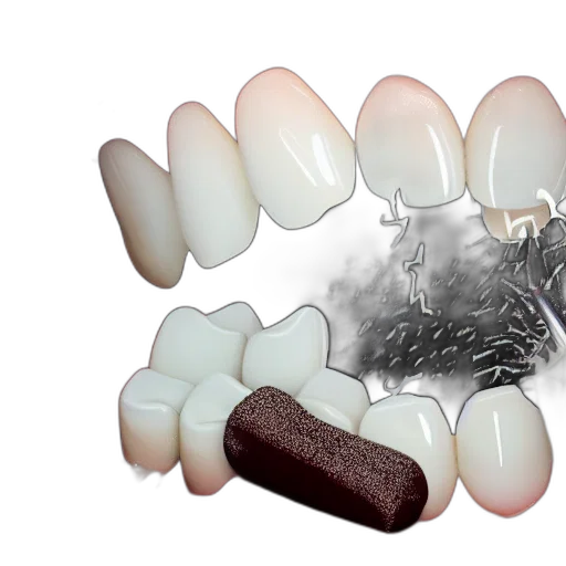 exploding, teeth transparent PNG cut-out