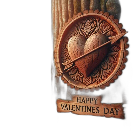 3d render, carved, wooden, plaque transparent PNG cut-out