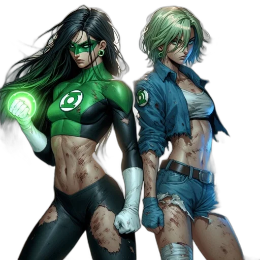 comic book art, concept art, fantasy art, cyberpunk transparent PNG cut-out