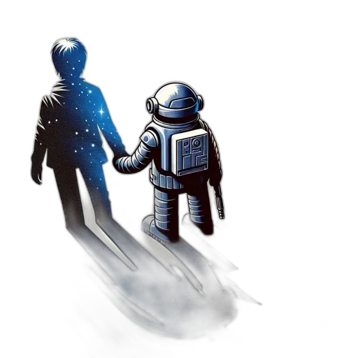 robot, staff, concept art, pixel art transparent PNG cut-out
