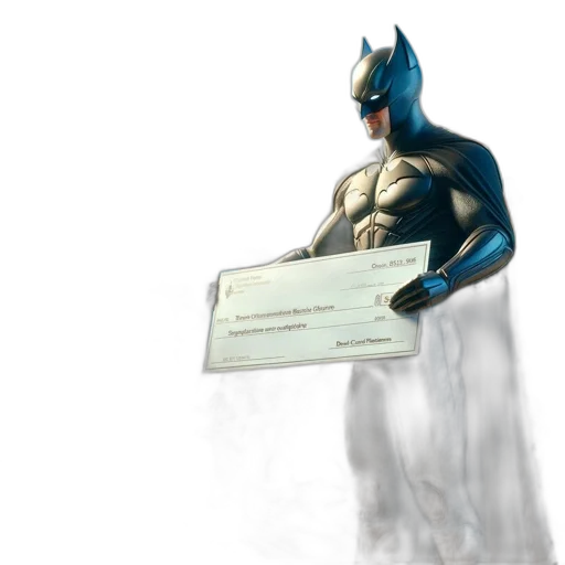 concept art, comic book art, 3d render, batman transparent PNG cut-out
