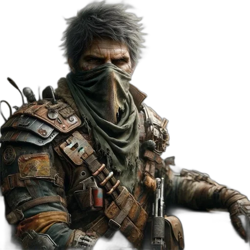 face, weapon, concept art, fantasy art transparent PNG cut-out