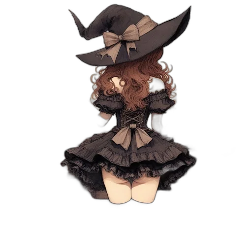 hat, dress, staff, crown transparent PNG cut-out