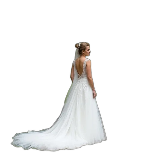 dress, crown, jewelry, photorealistic transparent PNG cut-out