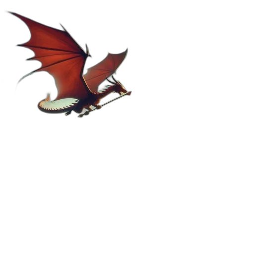 dragon, animal, staff, creature transparent PNG cut-out