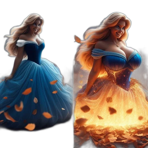 dress, fantasy art, concept art, comic book art transparent PNG cut-out