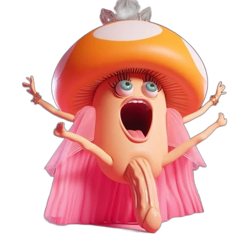 hat, creature, dress, face transparent PNG cut-out