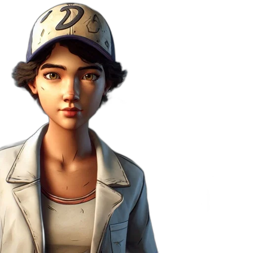 hat, jacket, 3d render, photorealistic transparent PNG cut-out