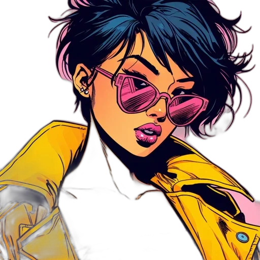 jacket, comic book art, cyberpunk, concept art transparent PNG cut-out