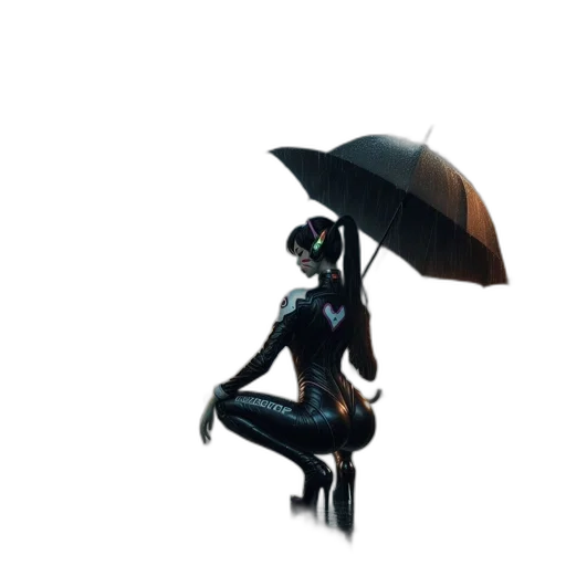 umbrella, robot, mask, dress transparent PNG cut-out