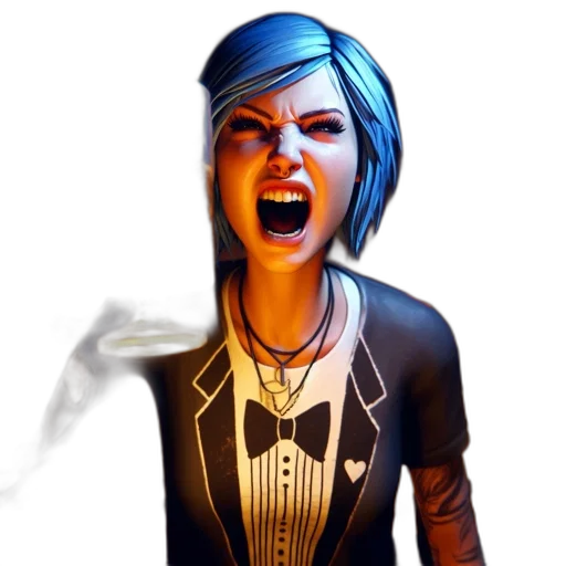 face, staff, concept art, 3d render transparent PNG cut-out