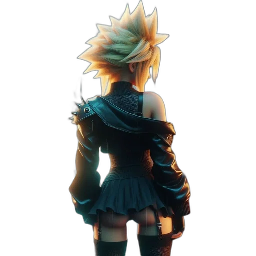 dress, jacket, staff, mask transparent PNG cut-out