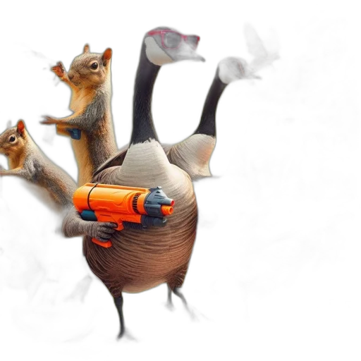 weapon, animal, concept art, 3d render transparent PNG cut-out