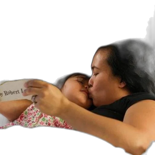 photorealistic, mother, kisses, her transparent PNG cut-out