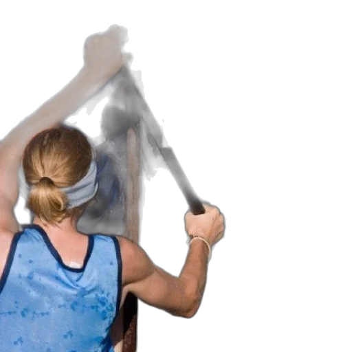umbrella, staff, mask, hair transparent PNG cut-out