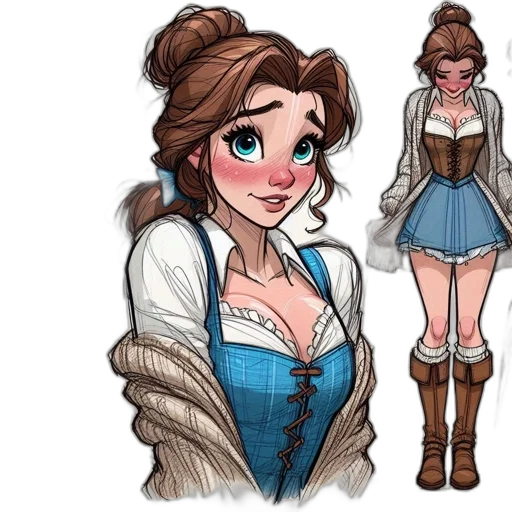 dress, jacket, concept art, fantasy art transparent PNG cut-out