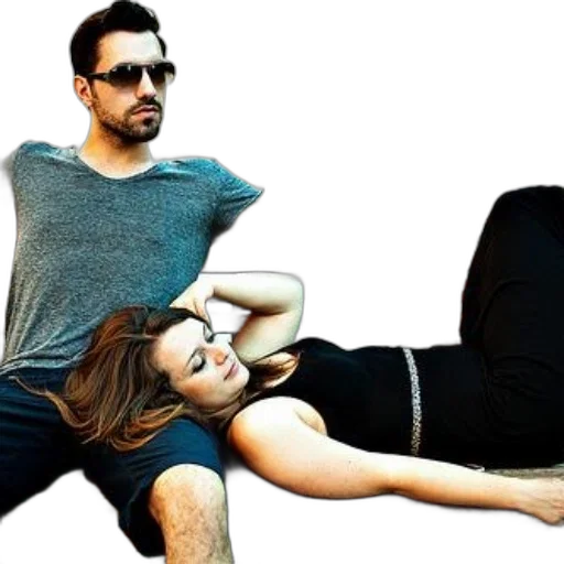 man, gray, shirt, sunglasses transparent PNG cut-out