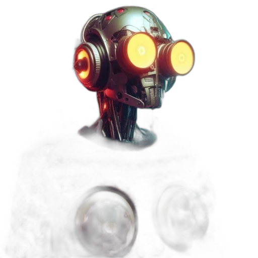 robot, mask, face, creature transparent PNG cut-out