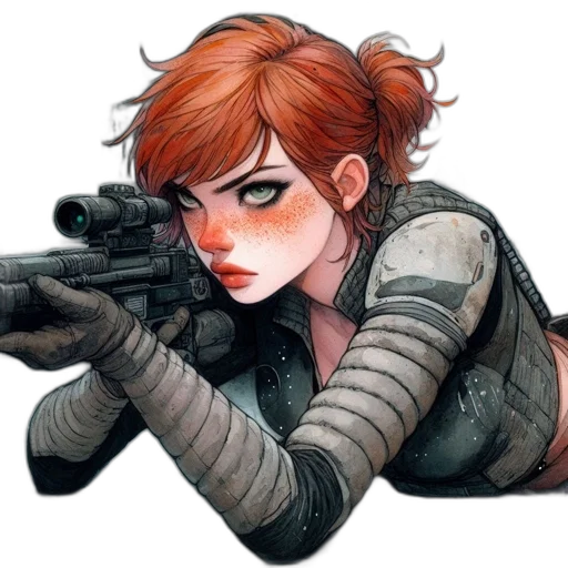 weapon, comic book art, concept art, watercolor transparent PNG cut-out