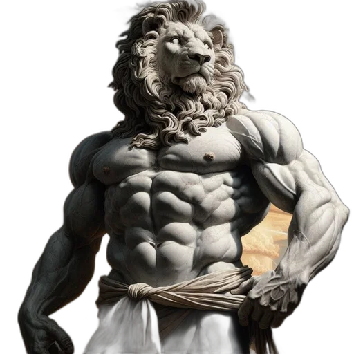 animal, sword, 3d render, photorealistic transparent PNG cut-out