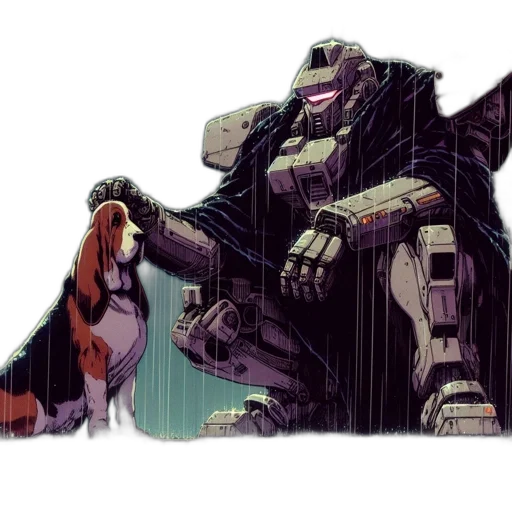 robot, weapon, concept art, cyberpunk transparent PNG cut-out