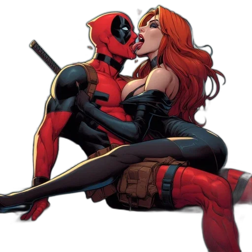 comic book art, concept art, two, animated transparent PNG cut-out