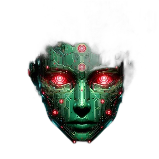 robot, mask, face, creature transparent PNG cut-out