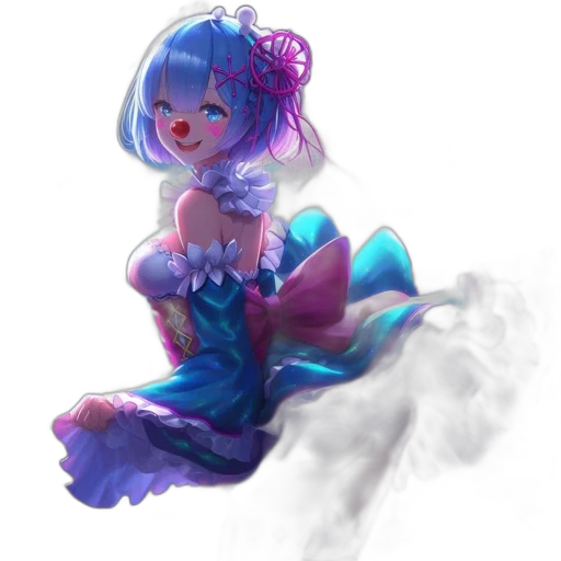 dress, staff, flower, robot transparent PNG cut-out