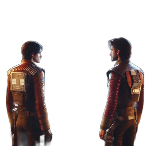 jacket, concept art, 3d render, outer space transparent PNG cut-out