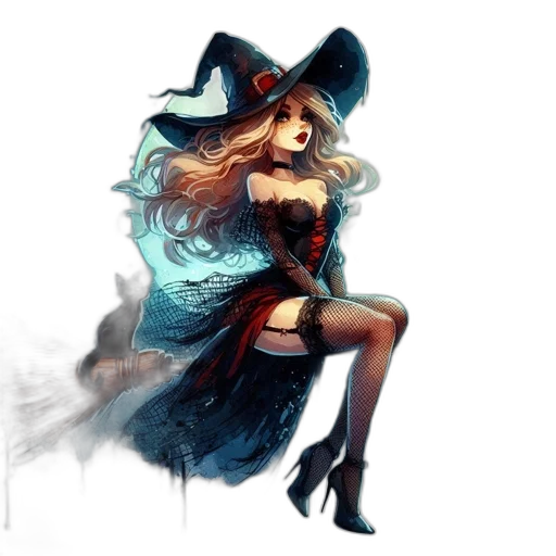 dress, hat, fantasy art, concept art transparent PNG cut-out