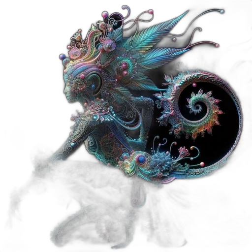 dragon, creature, mask, staff transparent PNG cut-out